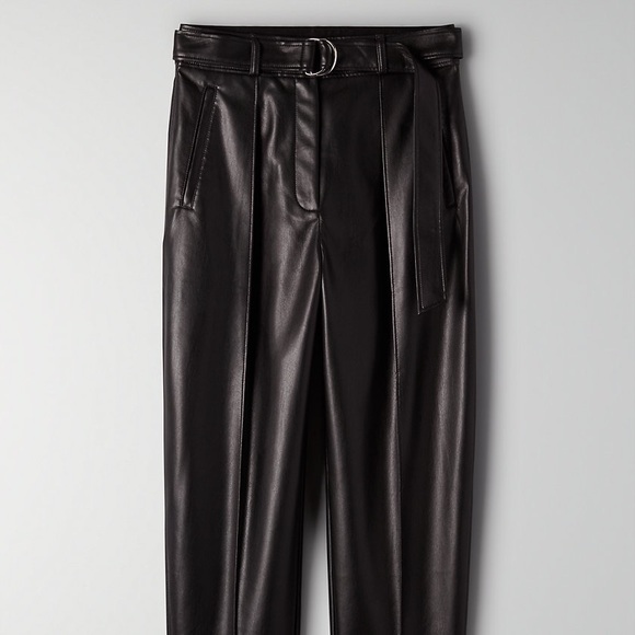 Aritzia Babaton Vegan Leather Trouser Pants - Picture 3 of 3